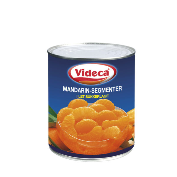 Mandarinsegmenter i let sukkerlage