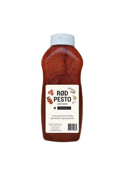 Rød pesto i squeeze flaske